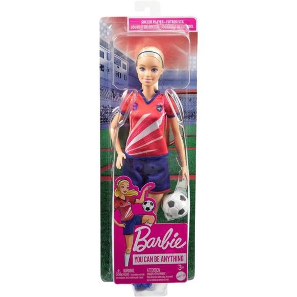 Barbie Playing Soccer Doll with Blonde Ponytail , New in Box - Picture 2 of 6